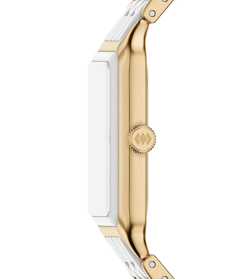 Fossil Women's Raquel Quartz Three-Hand Gold-Tone Stainless Steel Ceramic Watch