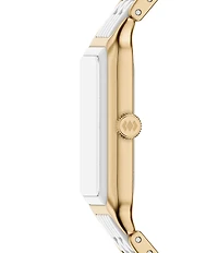 Fossil Women's Raquel Quartz Three-Hand Gold-Tone Stainless Steel Ceramic Watch