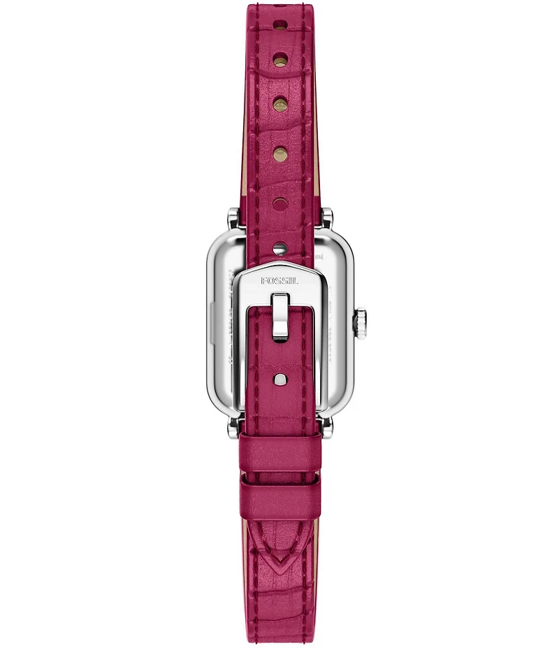 Fossil Women's Raquel Quartz Three-Hand Pink Croco Leather Strap Watch