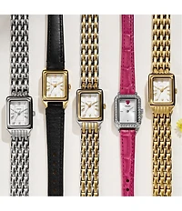 Fossil Women's Raquel Quartz Three-Hand Pink Croco Leather Strap Watch