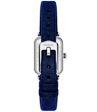 Fossil Women's Raquel Quartz Two-Hand Velvet Strap Watch