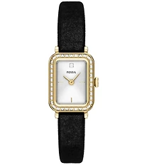 Fossil Women's Raquel Quartz Two-Hand Velvet Strap Watch