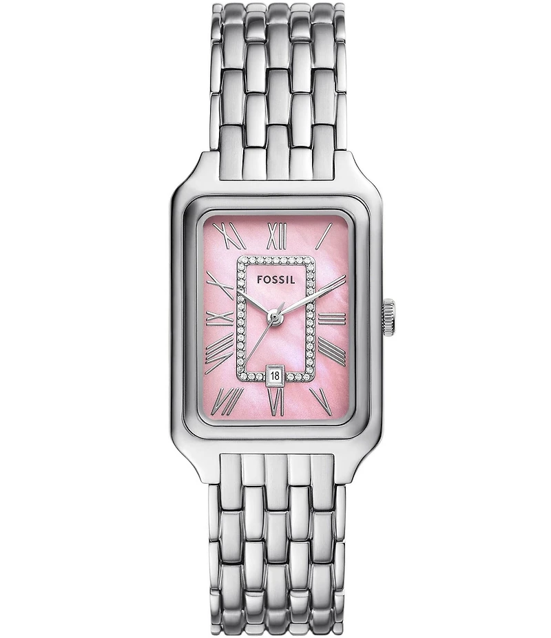 Fossil Women's Raquel Three-Hand Stainless Steel Bracelet Watch