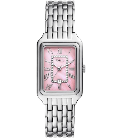 Fossil Women's Raquel Three-Hand Stainless Steel Bracelet Watch