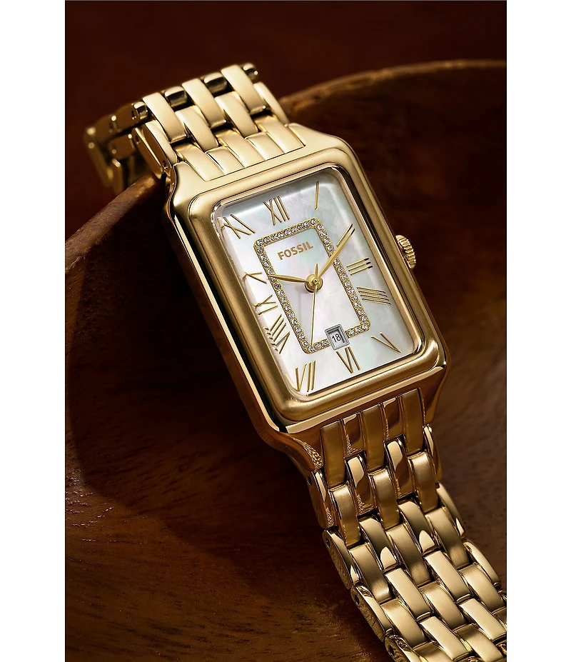 Fossil Women's Raquel Three-Hand Date Two Tone Stainless Steel Bracelet Watch