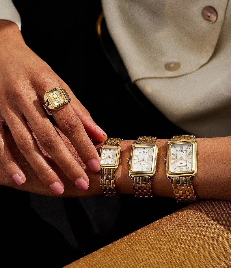 Fossil Women's Raquel Three-Hand Date Two Tone Stainless Steel Bracelet Watch