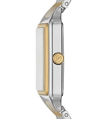Fossil Women's Raquel Three-Hand Date Two Tone Stainless Steel Rectangular Bracelet Watch