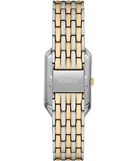 Fossil Women's Raquel Three-Hand Date Two Tone Stainless Steel Rectangular Bracelet Watch