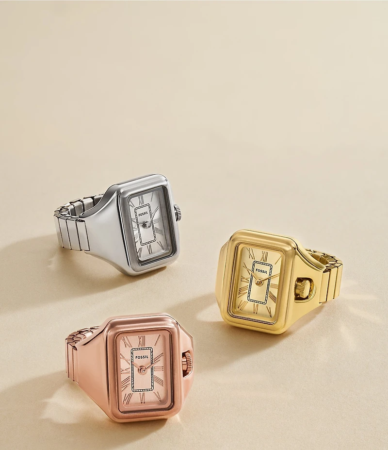 Fossil Women's Raquel Two-Hand Watch Ring