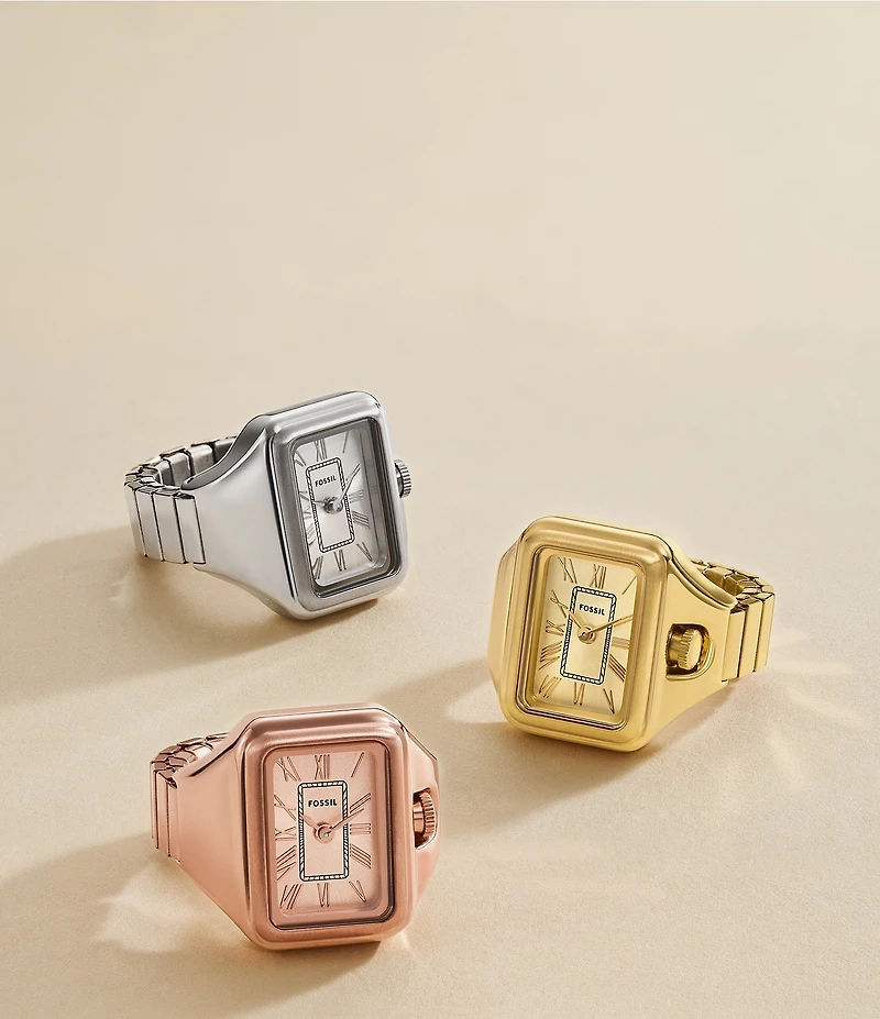 Fossil Women's Raquel Two-Hand Watch Ring