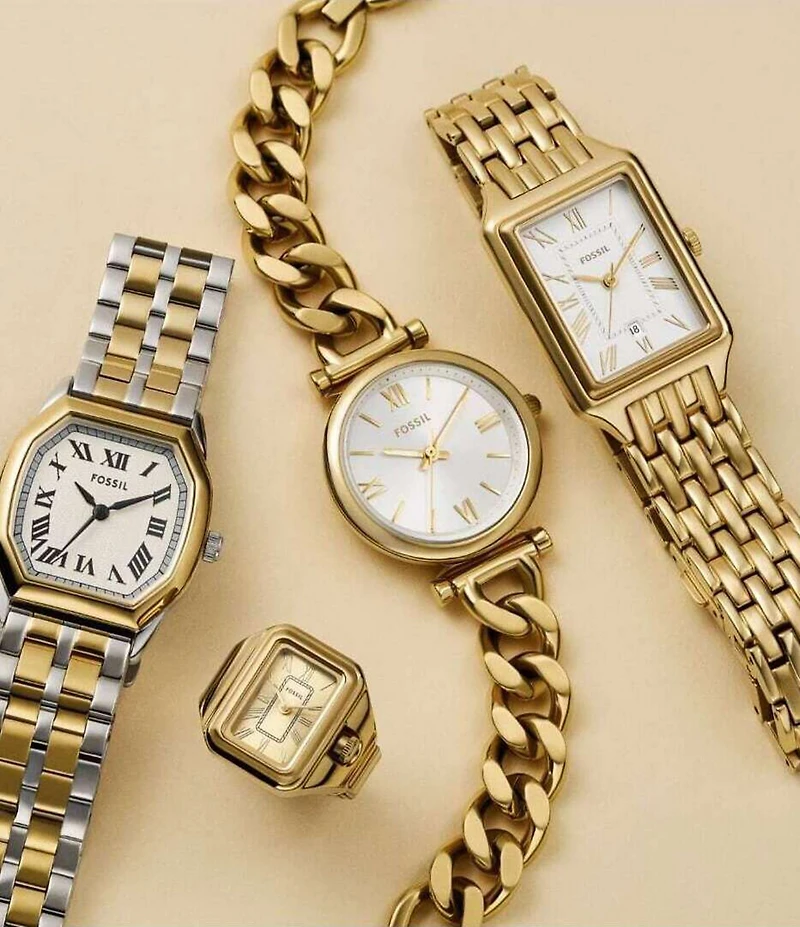 Fossil Women's Raquel Two-Hand Watch Ring