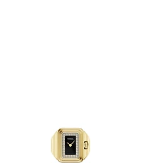 Fossil Women's Raquel Two-Hand Stone Stainless Steel Ring Watch