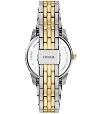 Fossil Women's Scarlette Quartz Three Hand Day Date Stainless Steel Bracelet Watch