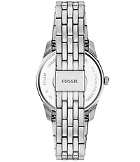 Fossil Women's Scarlette Quartz Three Hand Day Date Stainless Steel Bracelet Watch