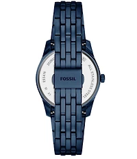 Fossil Women's Scarlette Quartz Three-Hand Navy Stainless Steel Bracelet Watch