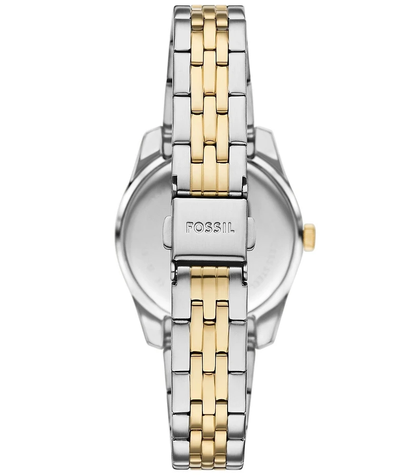 Fossil Women's Scarlette Three-Hand Two-Tone Stainless Steel Bracelet Watch