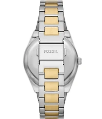 Fossil Women's Scarlette Three-Hand Genuine Malachite Two-Tone Stainless Steel Bracelet Watch