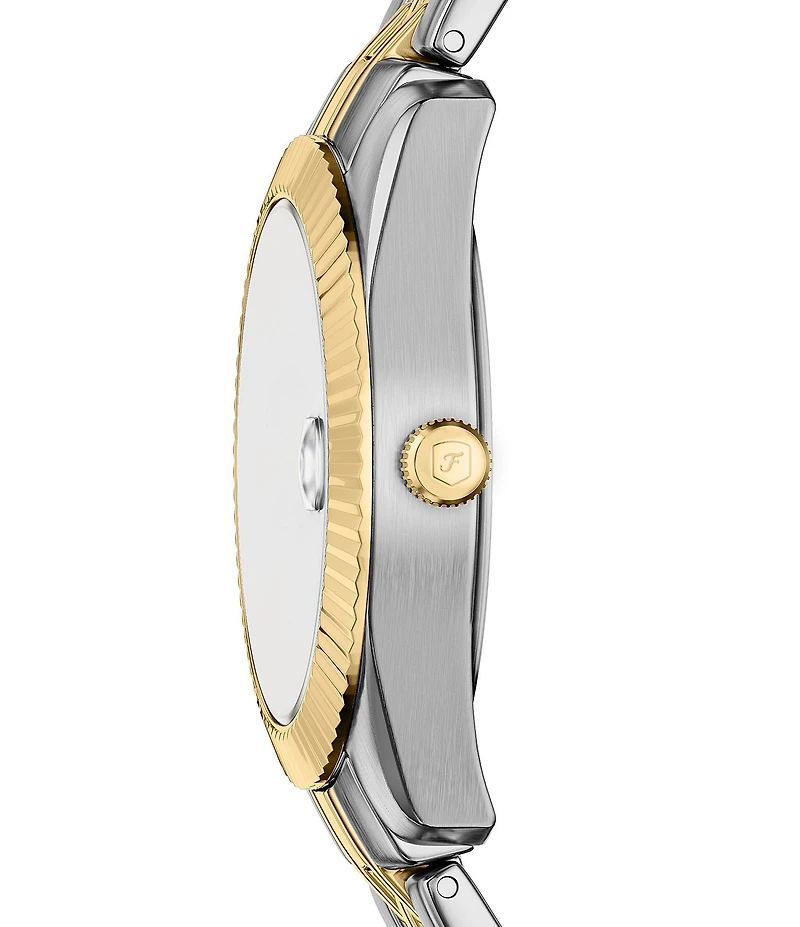 Fossil Women's Scarlette Three-Hand Two-Tone Stainless Steel Bracelet Watch