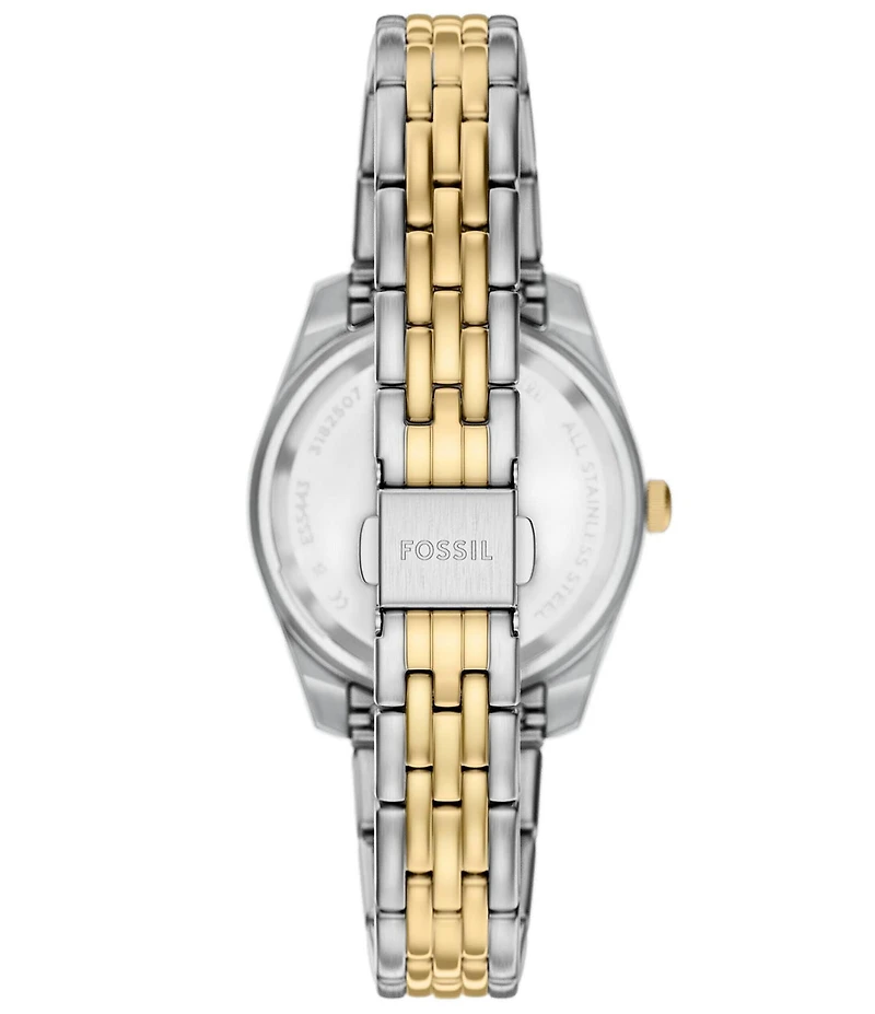 Fossil Women's Scarlette Three-Hand Two-Tone Stainless Steel Bracelet Watch