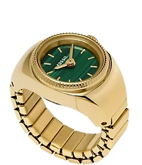 Fossil Women's Two-Hand Gold-Tone Stainless Steel Ring Watch