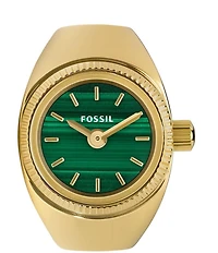 Fossil Women's Two-Hand Gold-Tone Stainless Steel Ring Watch