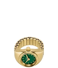 Fossil Women's Two-Hand Gold-Tone Stainless Steel Ring Watch