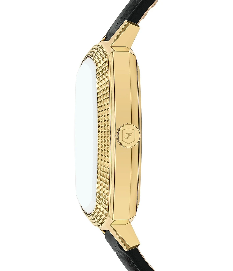 Fossil x Nick Jonas Machine Luxe Three-Hand Croco Leather Strap Watch