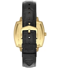 Fossil x Nick Jonas Machine Luxe Three-Hand Croco Leather Strap Watch