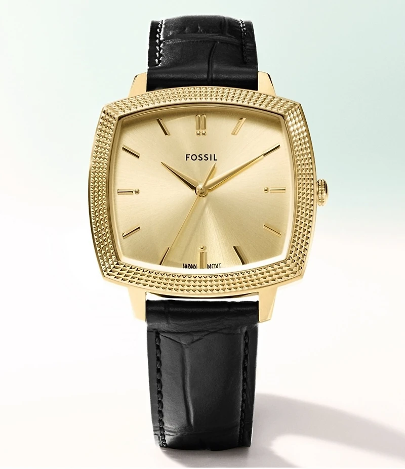Fossil x Nick Jonas Machine Luxe Three-Hand Croco Leather Strap Watch