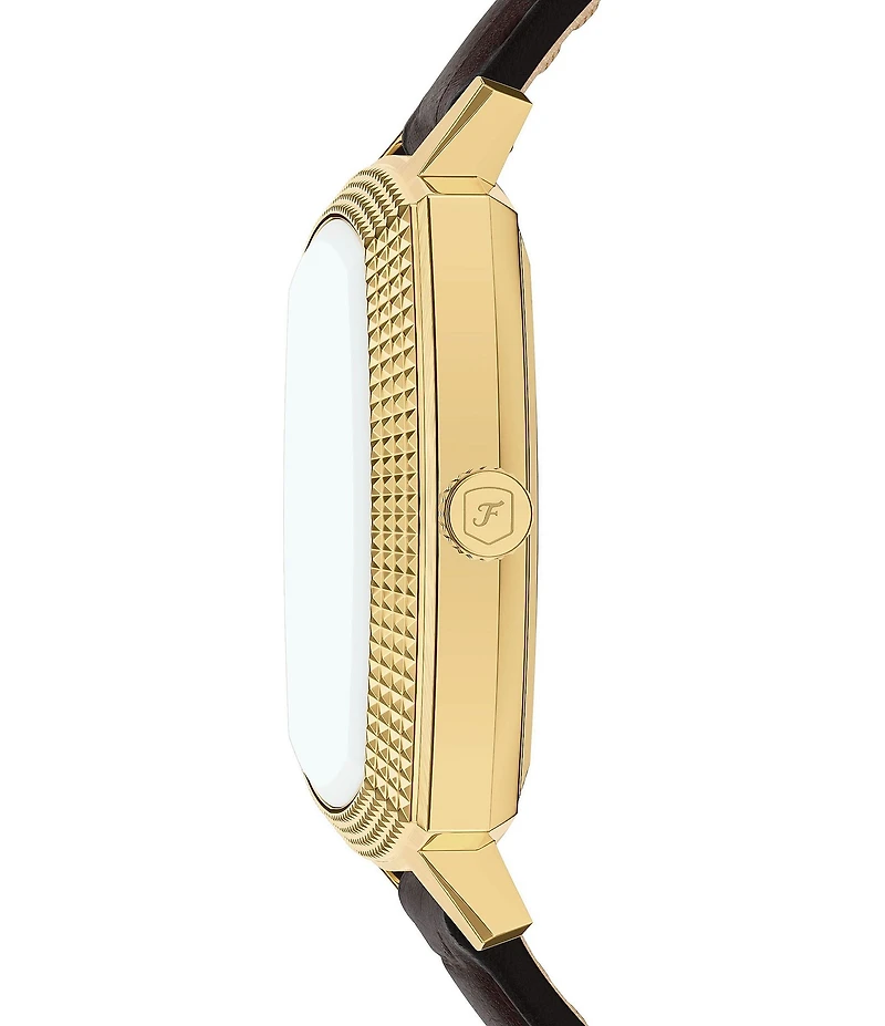 Fossil x Nick Jonas Machine Luxe Three-Hand Croco Leather Strap Watch