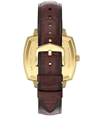 Fossil x Nick Jonas Machine Luxe Three-Hand Croco Leather Strap Watch