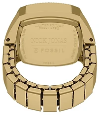 Fossil x Nick Jonas Machine Luxe Vignette Two-Hand Stainless Steel Ring Watch