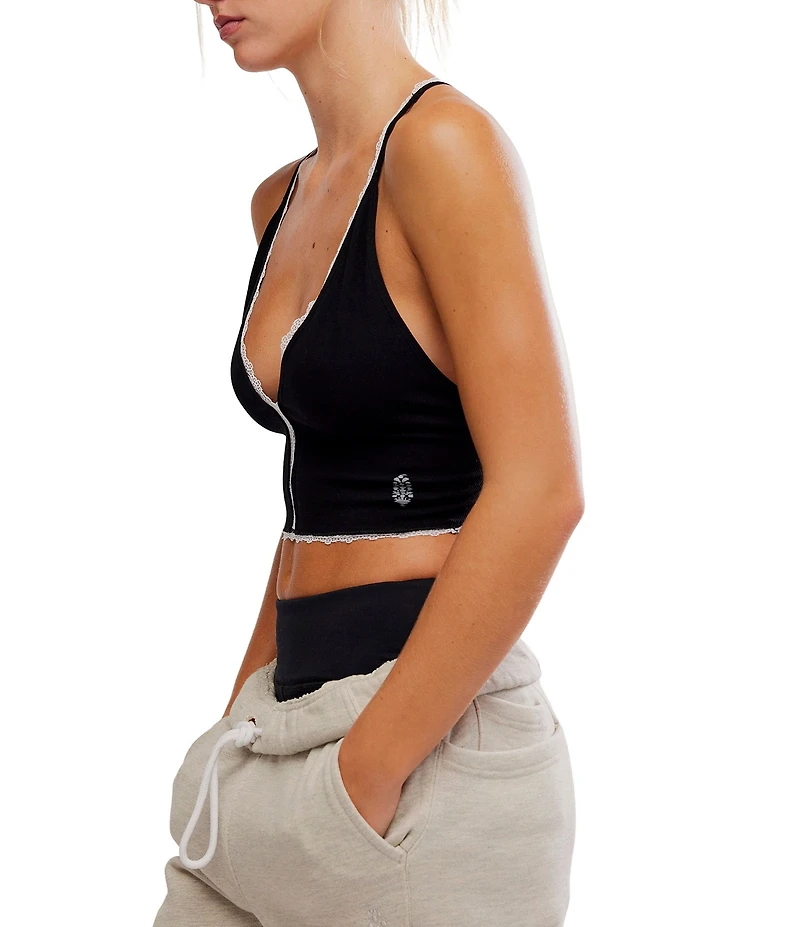 FP Movement Ace In Lace Plunge V-Neck Sleeveless Cami