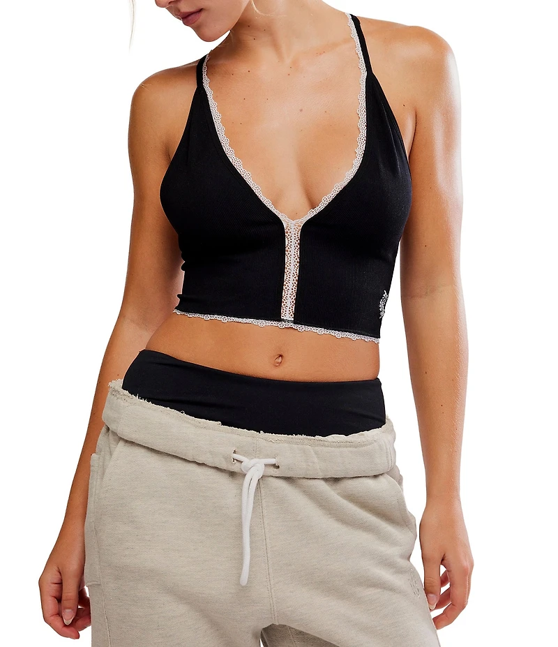 FP Movement Ace In Lace Plunge V-Neck Sleeveless Cami