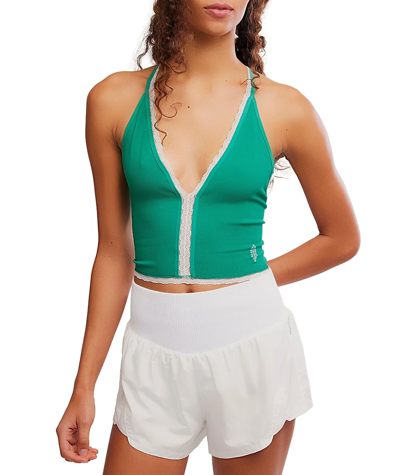 FP Movement Ace In Lace Plunge V-Neck Sleeveless Cami