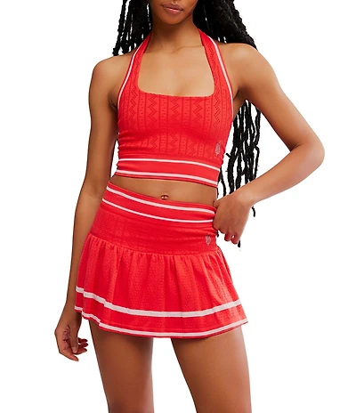 FP Movement Advantage Stretch Texture Halter Neck A-Line 2-Piece Skirt Set
