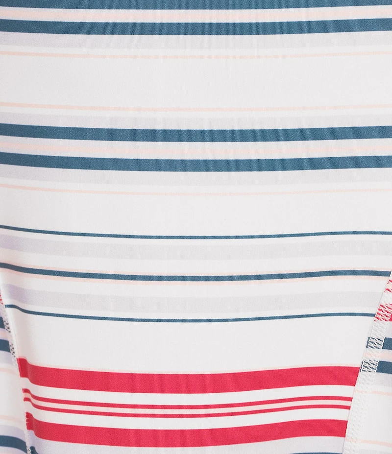 FP Movement Baseline Stripe Printed Square Neck Sleeveless A-Line Mini Dress