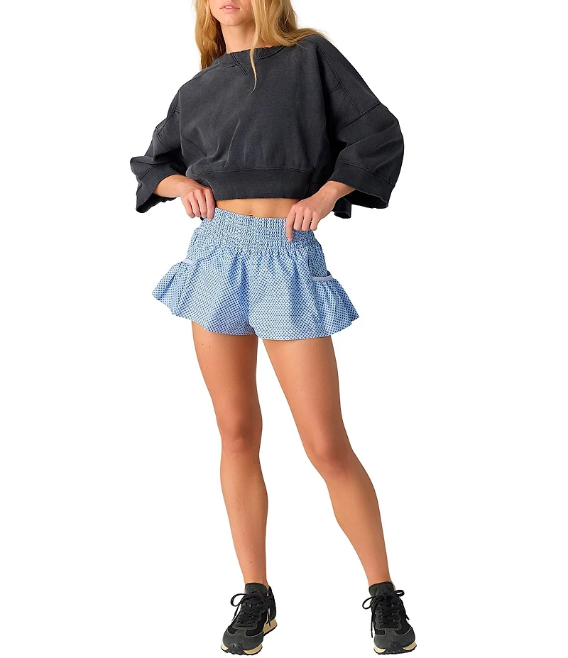FP Movement Get Your Flirt On Printed High Rise Shorts