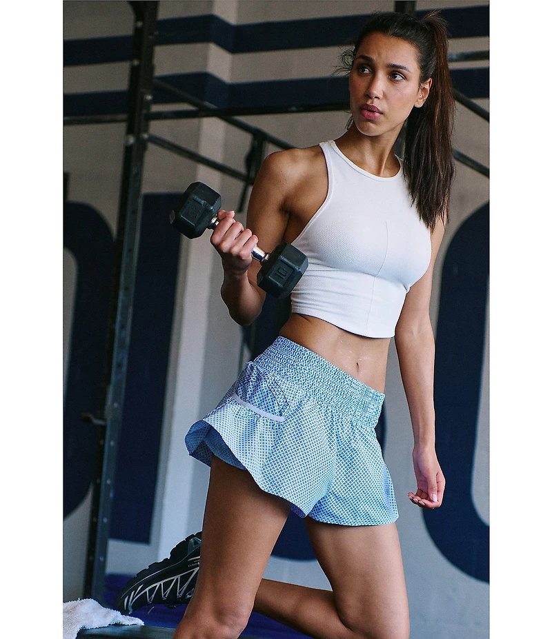 FP Movement Get Your Flirt On Printed High Rise Shorts
