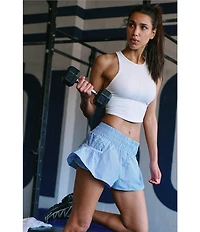 FP Movement Get Your Flirt On Printed High Rise Shorts