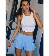 FP Movement Get Your Flirt On Printed High Rise Shorts