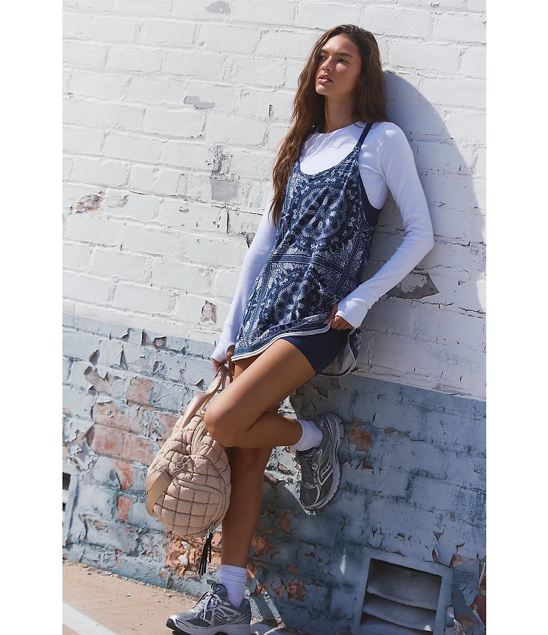 FP Movement Hot Shot Bandana Printed Scoop Neck Sleeveless Mini Dress