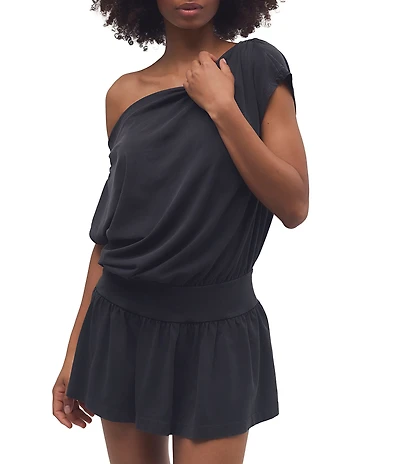 FP Movement Hot Shot City Off-the-Shoulder Short Sleeve Mini Dress