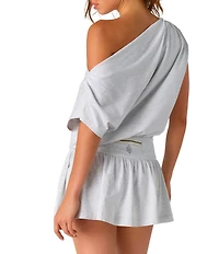 FP Movement Hot Shot City Off-the-Shoulder Short Sleeve Mini Dress