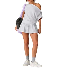 FP Movement Hot Shot City Off-the-Shoulder Short Sleeve Mini Dress