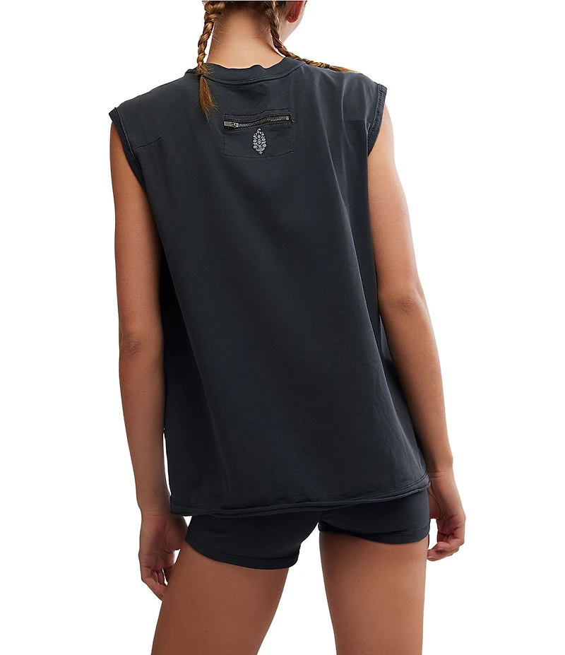 FP Movement Hot Shot Crew Neck Sleeveless Muscle Tank and Micro Short Two-Piece Set