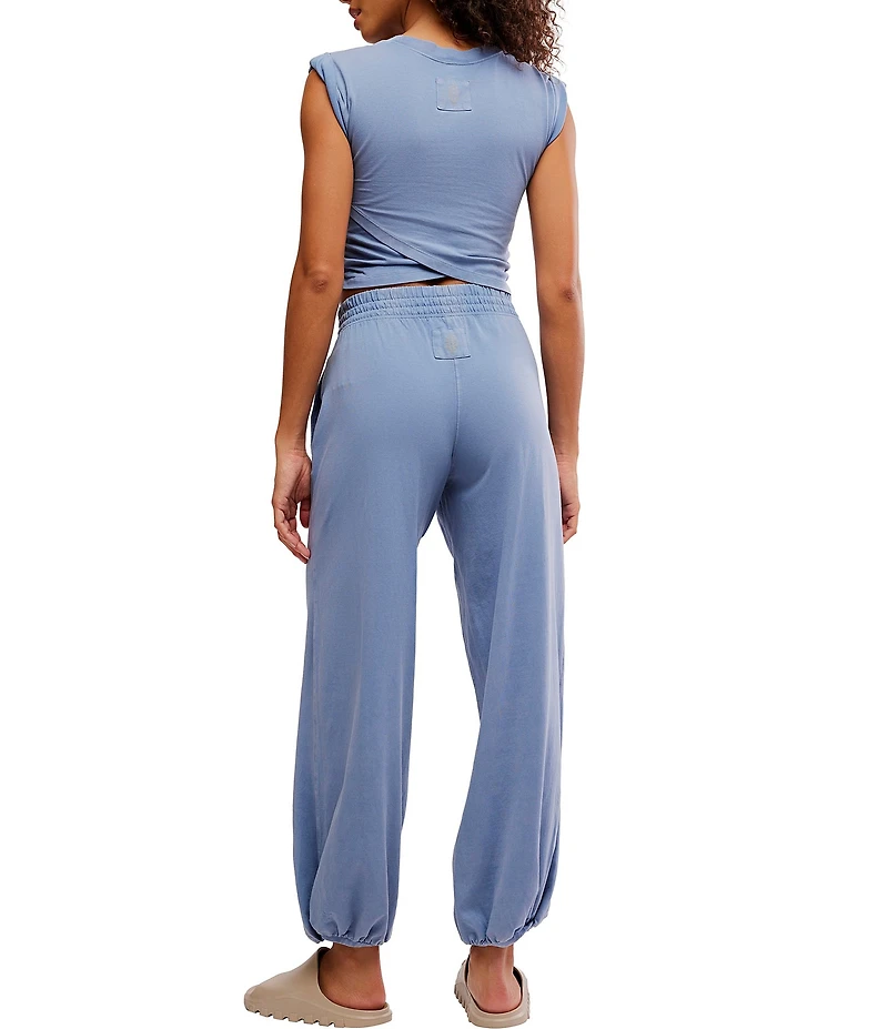 FP Movement Hot Shot Crossover Crew Neck Cropped Muscle Tee & High-Rise Waist Pant Coordinating Set