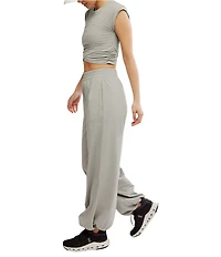 FP Movement Hot Shot Crossover Crew Neck Cropped Muscle Tee & High-Rise Waist Pant Coordinating Set