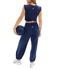 FP Movement Hot Shot Crossover Crew Neck Cropped Muscle Tee & High-Rise Waist Pant Coordinating Set