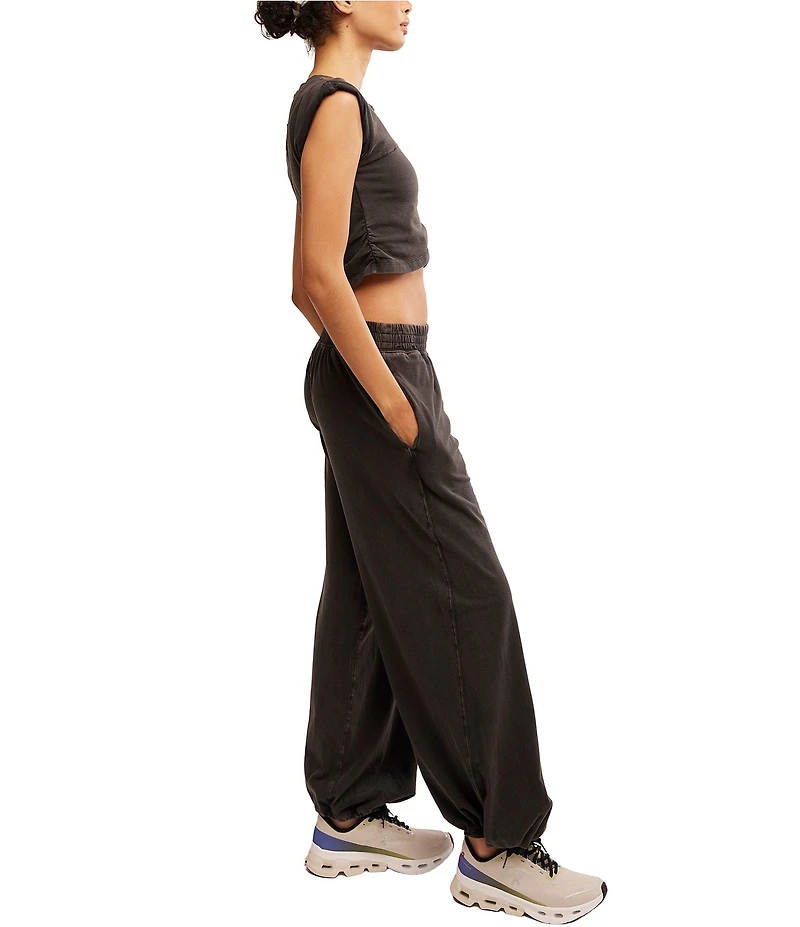 FP Movement Hot Shot Crossover Crew Neck Cropped Muscle Tee & High-Rise Waist Pant Set